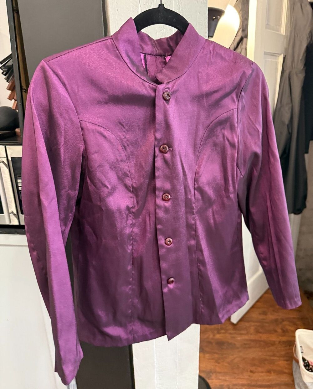 S/M - Custom Vintage Purple Blouse